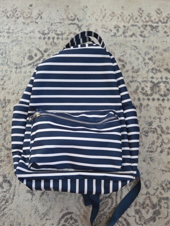 No Boundaries Other - No Boundaries Nylon Cargo Backpack Navy & White Striped EUC Back To School